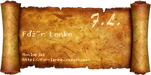 Für Lenke névjegykártya